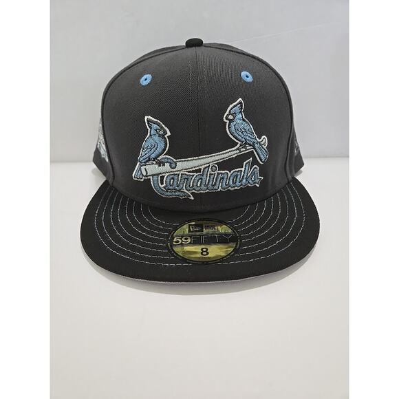 ST LOUIS CARDINALS 40TH YEARS PATCH HAT NEW ERA 59FIFTY BEER PACK Size 8 - Picture 1 of 11